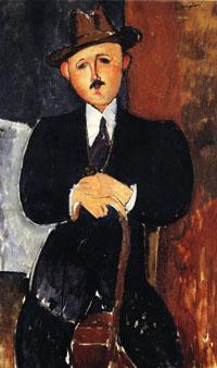Amedeo Modigliani Seated man with a cane oil painting picture